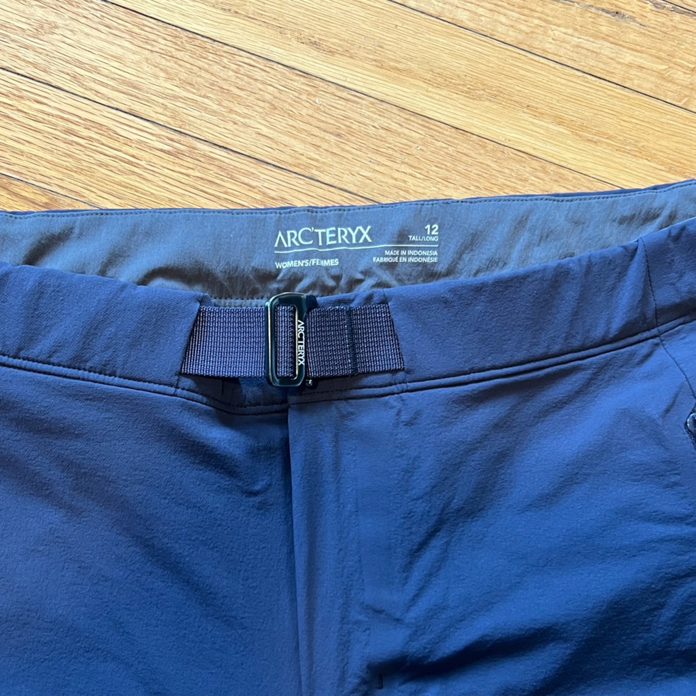 Arc'teryx Navy Women's Technical Hiking Pants with Integrated Belt